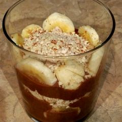 A picture of Chocolate Banana healthy protein pudding.