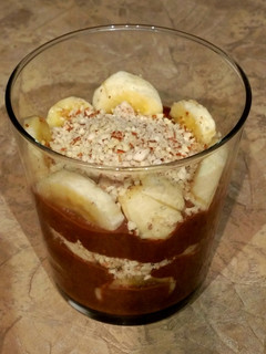 A picture of Chocolate Banana healthy protein pudding.