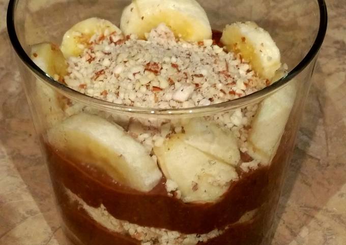 Recipe of Heston Blumenthal Chocolate Banana healthy protein pudding