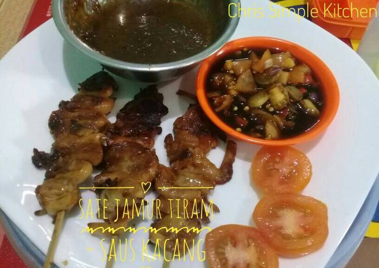 Sate Jamur Tiram saus Kacang