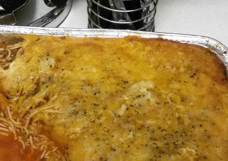 3 Meat Spaghetti Bake