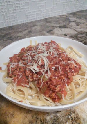 A picture of Turkey Bolognese.