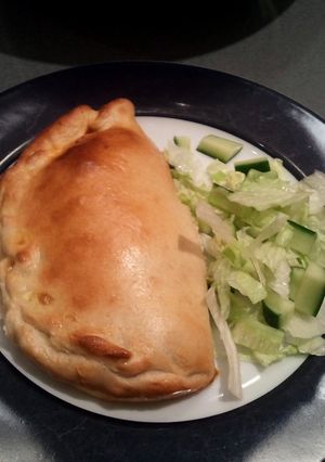 A picture of calzone dough.