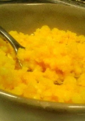 A picture of A Pretty Yellow Egg Soboro (for Bento).