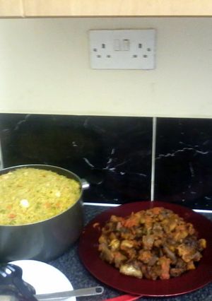 A picture of nigerian stew.