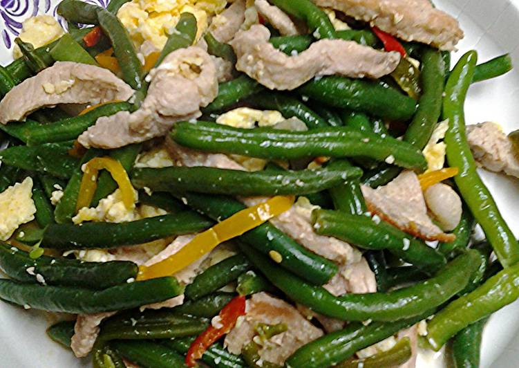 Simple Way to Make Favorite Green bean pork stir fry