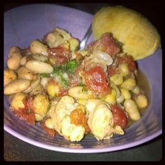 Chicken Sausage With Beans And Escarole A picture of Chicken Sausage With Beans And Escarole.