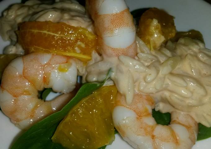 Steps to Make Super Quick Homemade Sig&#39;s Prawn and Mandarin Pasta Salad