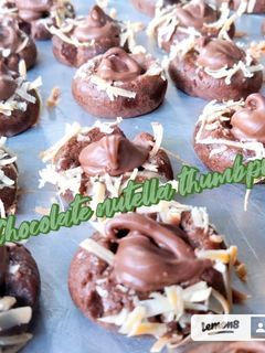 Foto resep Chocolate nutella thumbprint cookies