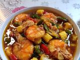 Tumis udang cabe ijo