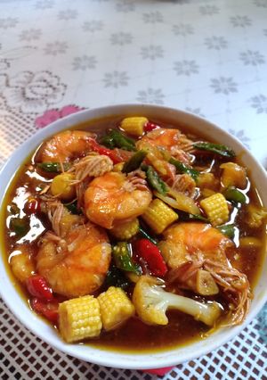 Foto resep Tumis udang cabe ijo