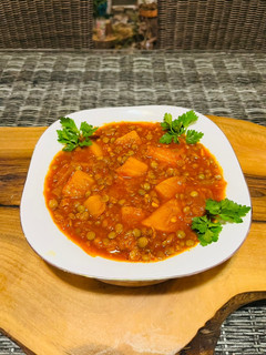 عکسی از دستور قلیه کدوحلوایی و عدس