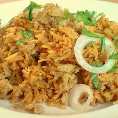 A picture of Scrambled Egg Briyani.