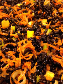 A picture of Ginger Black Rice.