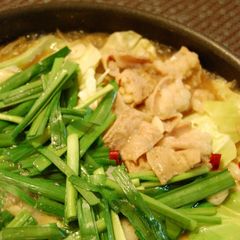 Delicious Motsu Nabe (Pig Offal Hotpot) - A Speciality of Hakata A picture of Delicious Motsu Nabe (Pig Offal Hotpot) - A Speciality of Hakata.