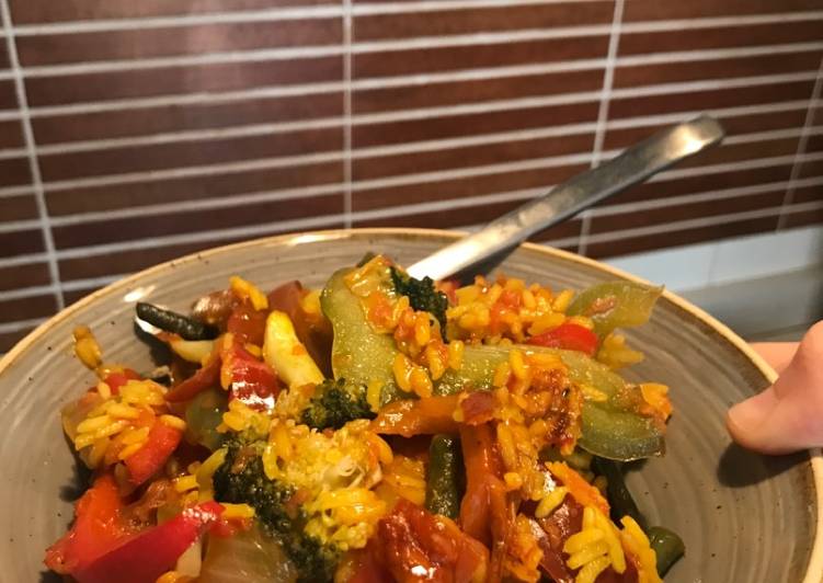 Paella de verduras