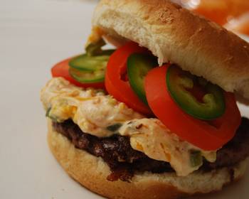Easy Fast Cooking Jalapeno Popper Burger Savory Delicious