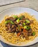 Crispy chilli beef noodles