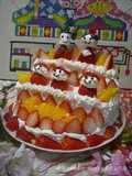 For Hinamatsuri (Doll's Festival): A Doll Tier Cake!