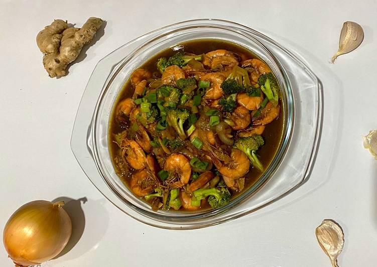 Resep Udang Brokoli Saus Mentega, Lezat Sekali