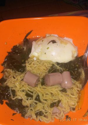 Foto resep Mie kuah daun singkong