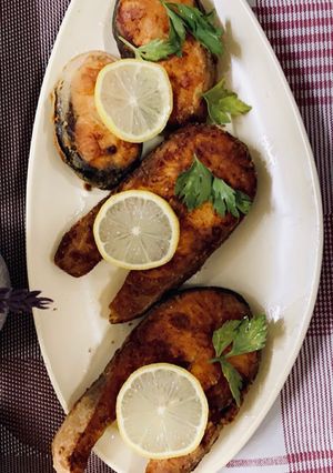 صورة لوصفة سلمون مقلي 🐟