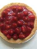 Pastel de fresas glasé