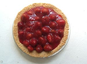 Una foto de Pastel de fresas glasé