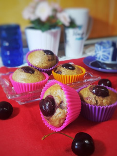 Una foto de Muffins fit de cereza