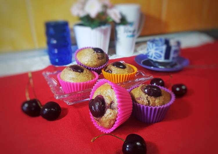 Muffins fit de cereza