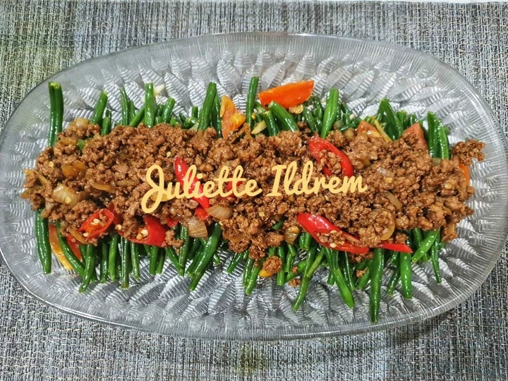 Langkah Mudah untuk Membuat Resep  Tumis baby buncis daging yang Bisa Manjain Lidah, Lezat