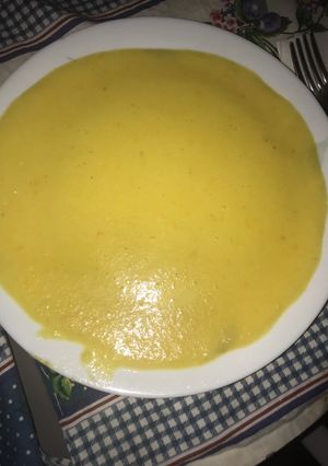 Una foto de Puré de calabacín/crema de calabacín