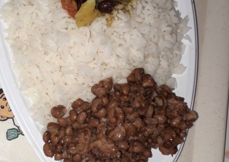 Recipe of Homemade Rice,beans and cabbage sauce