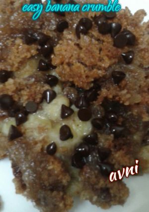 A picture of Easy banana crumble.