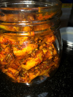 A picture of Instant mango pickle.