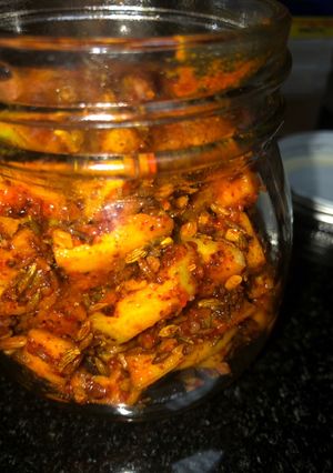 A picture of Instant mango pickle.