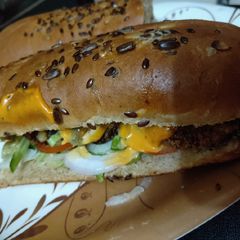 A picture of Tandoori Veg subwich.