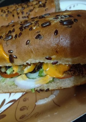 A picture of Tandoori Veg subwich.