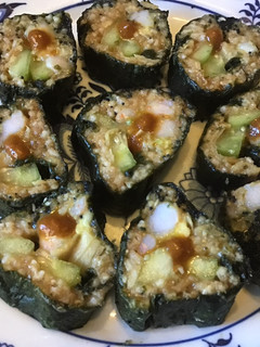 A picture of 325 California Farm Shrimp Sushi Rolls.