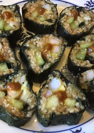 A picture of 325 California Farm Shrimp Sushi Rolls.