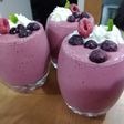 Milk Shake de frambuesas y arándanos con kéfir