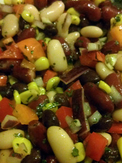 A picture of Mexican bean salad.