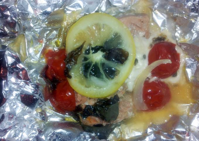 Recipe of Homemade Baked Salmon Bundles