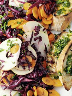 A picture of Raw Red Cabbage Salad (Vegan).