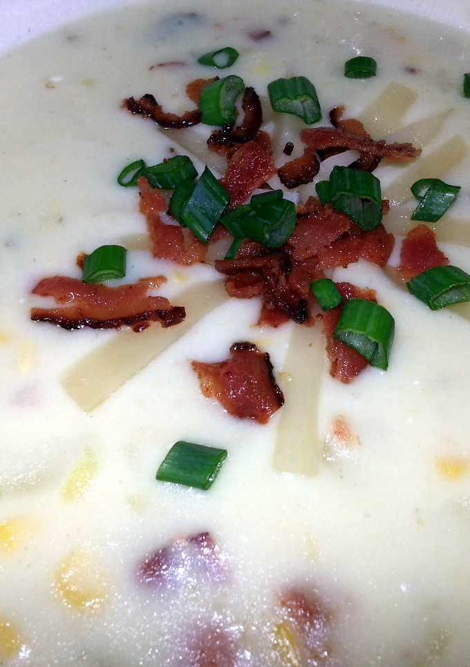 A picture of Potato Corn Chowder.