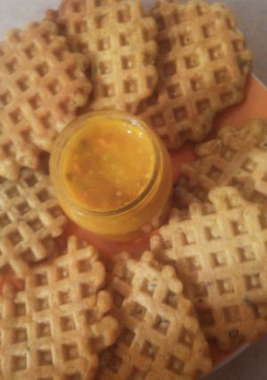 A picture of Bhajia waffles.