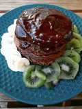 Pancakes muesli, banane, chocolat
