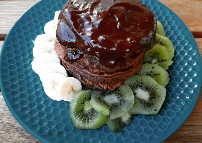 Steps to Prepare Pancakes muesli, banane, chocolat