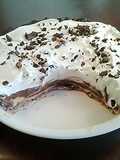 Vanilla and Chocolate Cream Pie with a Chocolate Lined Pastry Crust