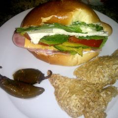 A picture of Mexican Ham Torta ( My way :P).